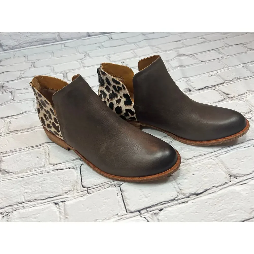 NEW Kork Ease Renny Booties brown Animal Print size 8 Calf Hair & Leather - Picture 7 of 12